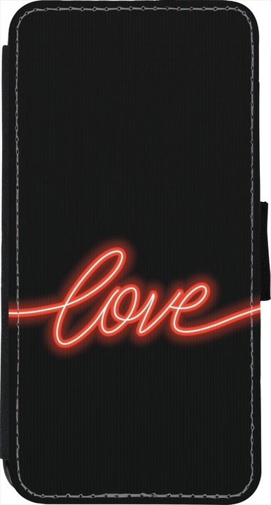 Actual product image PhoneLook Coque Wallet noir Valentine 2023 neon love (Apple iPhone 7)