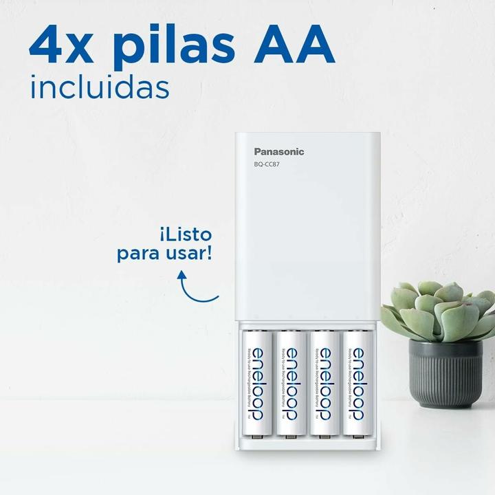 Immagine prodotto Panasonic eneloop Smart Plus USB Travel Charger BQ-CC87 (5 pz., AA, 2000 mAh, Batteria + Caricabatterie)