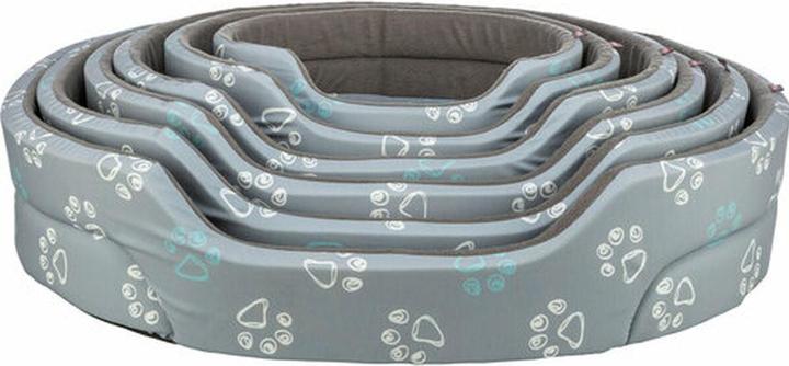 Image du produit Trixie Jimmy bed, cotton look, oval, 85×75 cm, light grey/dark grey (Chien)