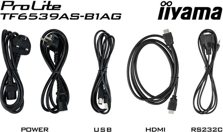 Image du produit iiyama 163,9cm (64,5") TF6539AS-B1AG 16:9 M-Touch 2xHDMI+DP (3840 x 2160 pixels, 64.50")