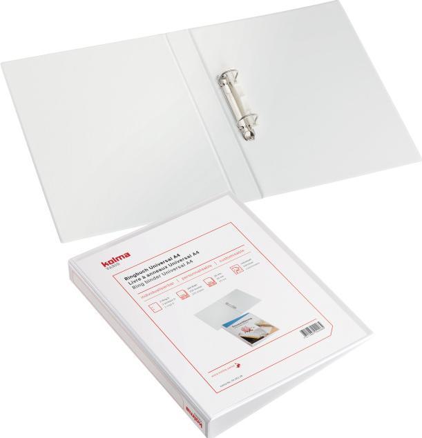 Produktbild Kolma Ringbuch Vario A4 2 Ringe Füllhöhe 2.5 cm weiss (A4, 25 mm, 1 Stück)