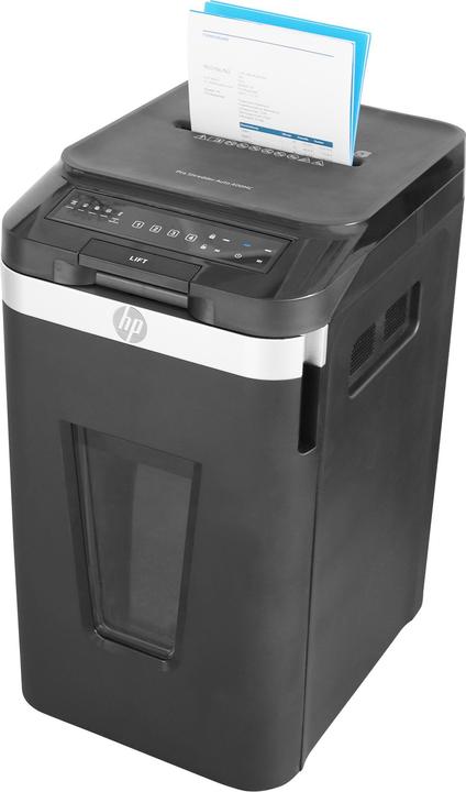 Actual product image HP Pro Shredder Auto 400MC document shredder with particle cut P-5, 2 x 12 mm, up to 400 sheets, black (Microcut)