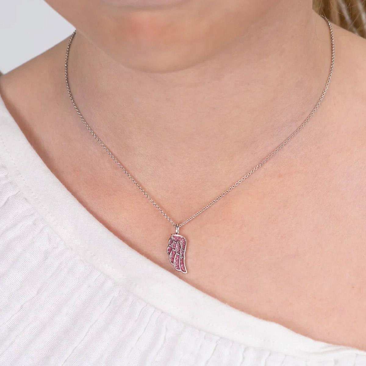 Thumbnail - Engelsrufer, Halsschmuck, Kinderkette, (925er Silber, Emaille, 39 cm)
