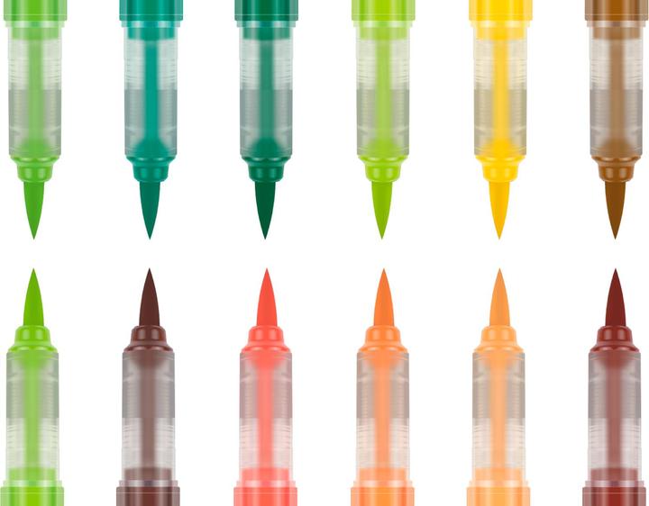 Produktbild Karin PIGMENT DECO BRUSH - Brush Marker (Mehrfarbig, Nature, 12 x)