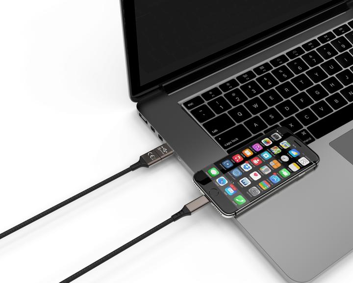 Actual product image Smrter Speedy USB charging cable to Lightning (1m), black ( SPEEDY L BK) (1 m, USB 3.2 Gen 2)