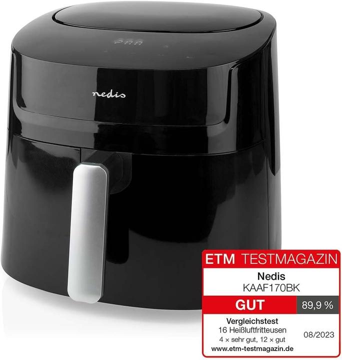 Productafbeelding Nedis Heteluchtfriteuse | 7,2 l | Timer: 240 min | Aantal vooraf ingestelde programma's: 8 | Digitaal |