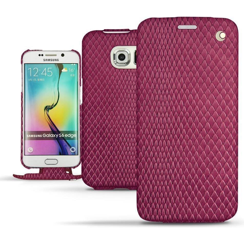 Noreve Lederschutzhülle vertikal (Samsung Galaxy S6), Smartphone Hülle, Rosa