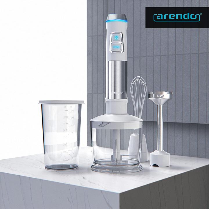 Immagine prodotto Arendo Frullatore a mano in acciaio inox 1200 Watt Set Bianco