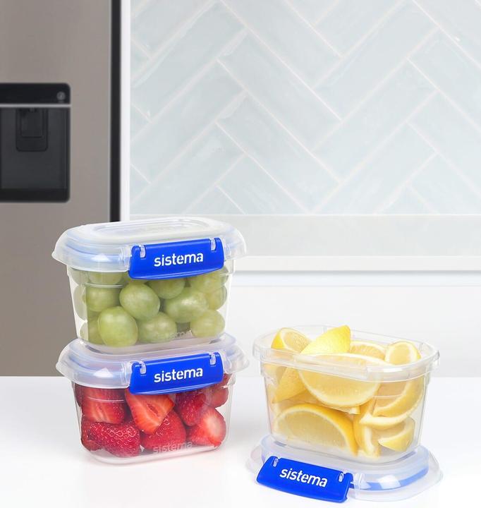 Actual product image Sistema Rectangle Klip it Plus 3 pack 400ml (0.40 l)