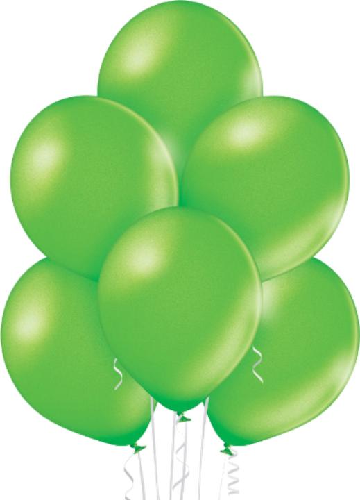 Image du produit Belbal 25 ballons ronds décoratifs Ø 33 cm METALLIC LIME GREEN (25 x)