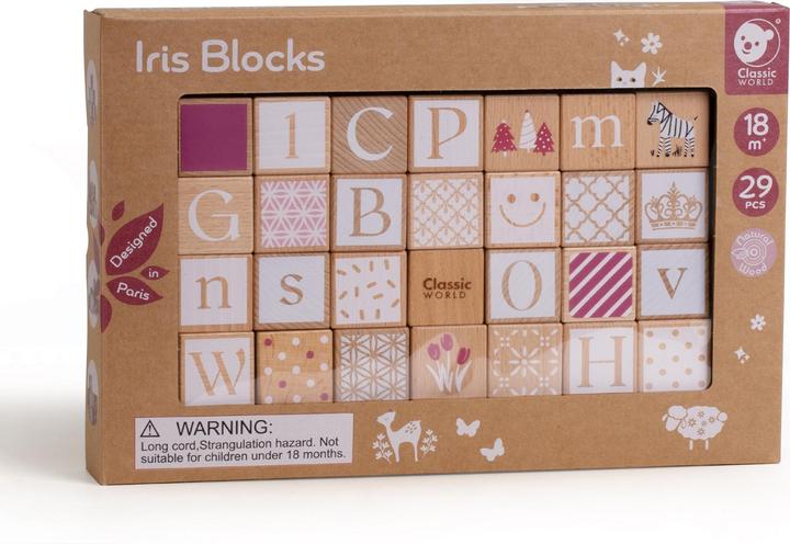 Produktbild Classic World Puzzle aus hölzernen Pastellblöcken. Lernen, Buchstabenmuster zu zählen. 29 El.