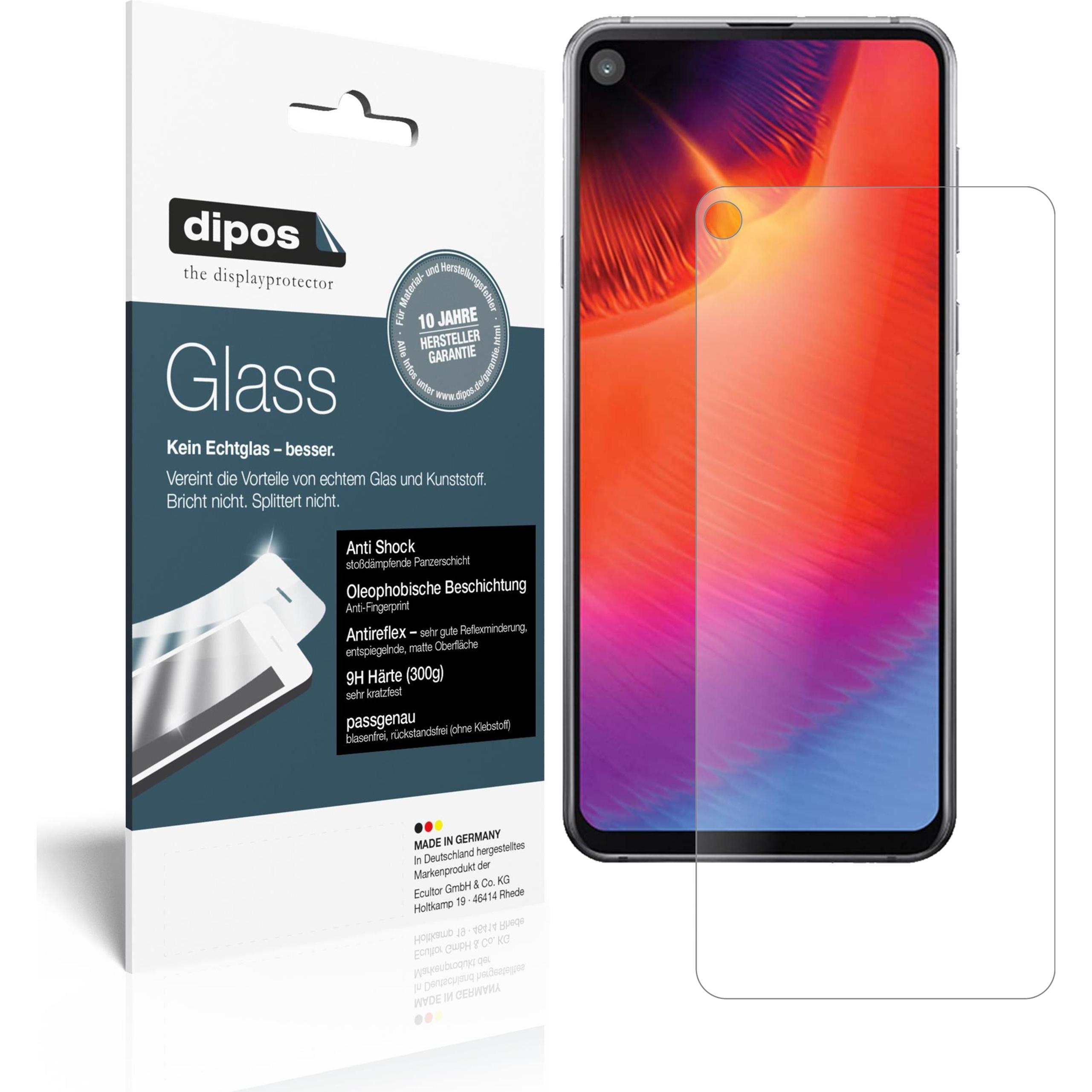 Dipos Displayschutz Anti-Shock (1 Stück, Samsung Galaxy A8s), Smartphone Schutzfolie, Transparent