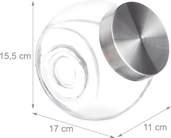 Actual product image Relaxdays Storage Glass Jars, Set of 4 (1.50 l)