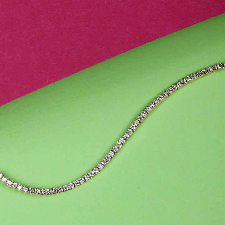 Immagine prodotto La Petite Story Bracciale tennis placcato oro con zirconi trasparenti Argento LPS05AWV34 (16 cm, Argento 925)