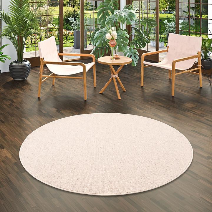 Actual product image Berber Nature Carpet Wool Round (100 x 100 cm)
