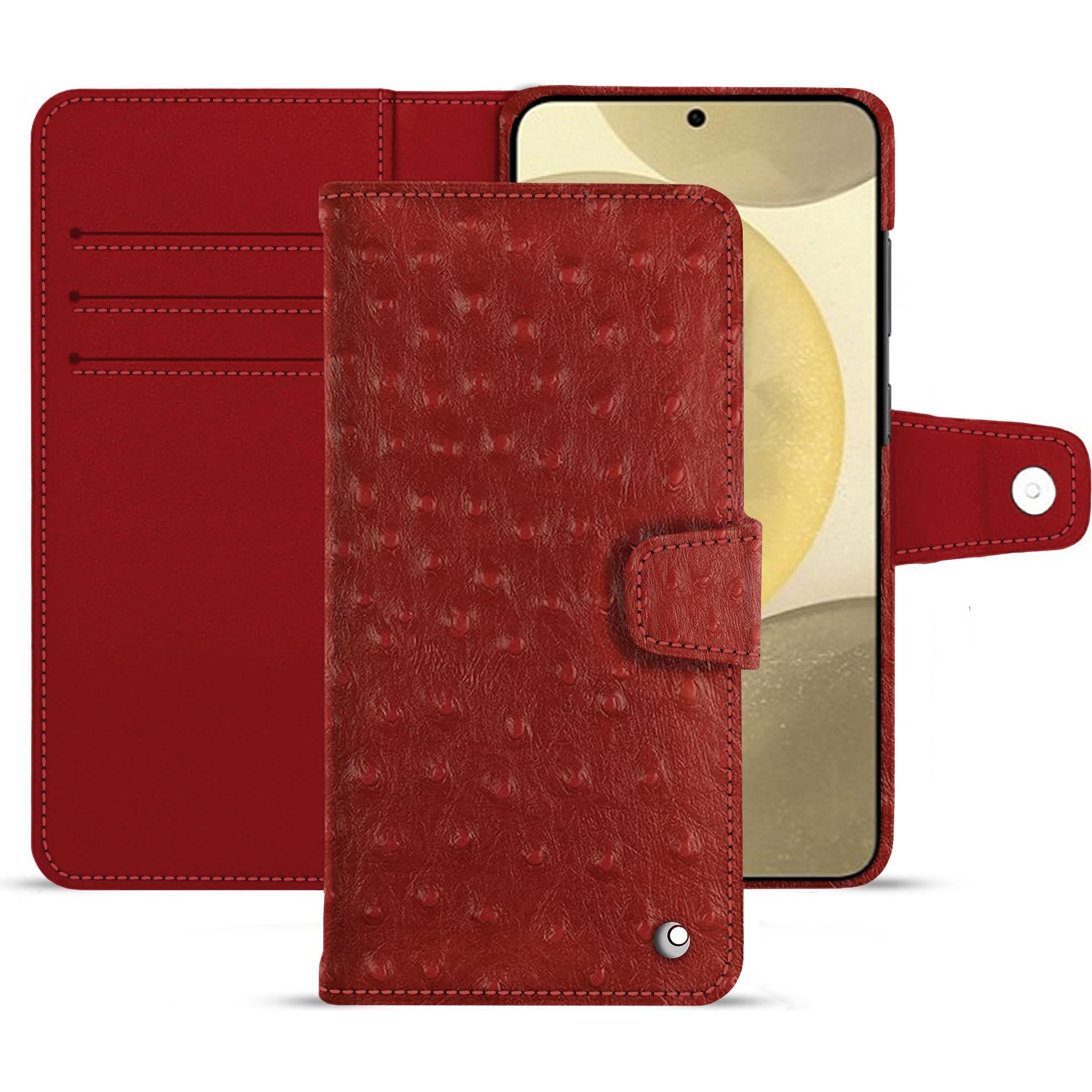 Noreve Lederschutzhülle (Samsung Galaxy S24+), Smartphone Hülle, Rot