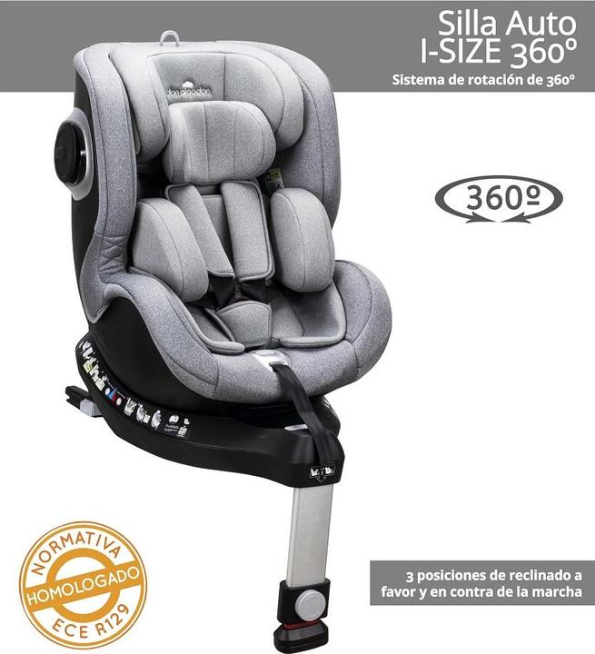 Don Algodon SEDIE DI SICUREZZA PER AUTO - MOD. EOS - GRUPPO 0+123 - GRIGIO (Reboarder)