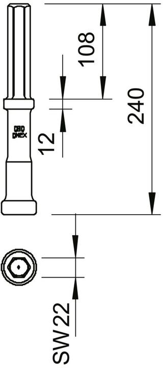 Actual product image OBO Bettermann OBO 2500 20 Hammer insert for vibratory hammers 20mm pcs.