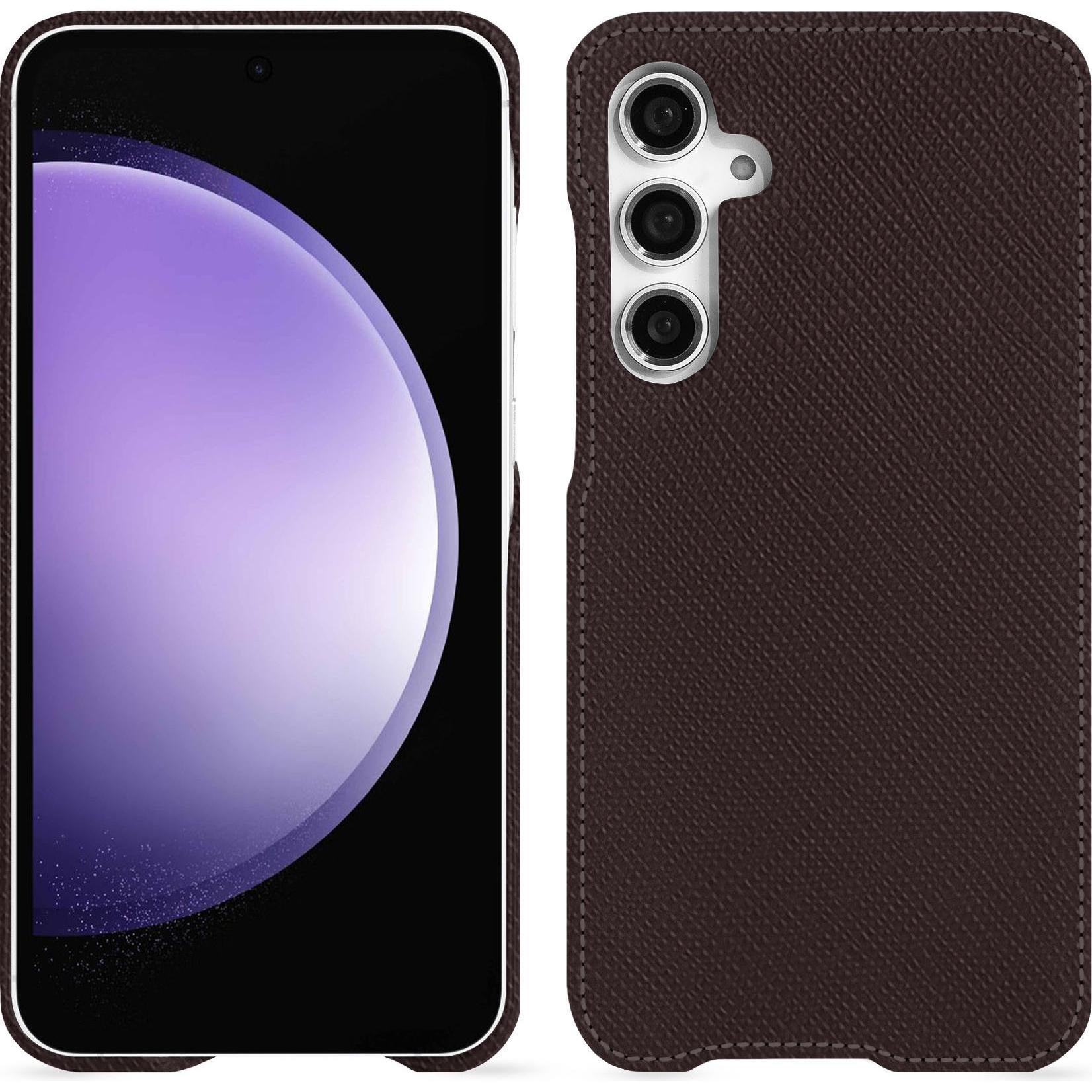 Noreve Lederschutzhülle (Samsung Galaxy S23 FE), Smartphone Hülle, Braun