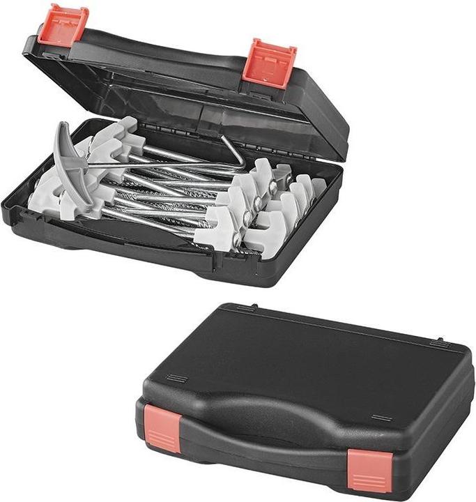 Immagine prodotto ProPlus Picchetto per tenda 20 cm in metallo resistente con gancio in plastica - set di 20 pezzi in astuccio