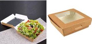 Actual product image Papstar Delicatessen box with window made of PLA (25x)