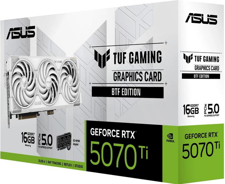 Actual product image ASUS TUF Gaming GeForce RTX 5070 Ti BTF White Edition (16 GB)