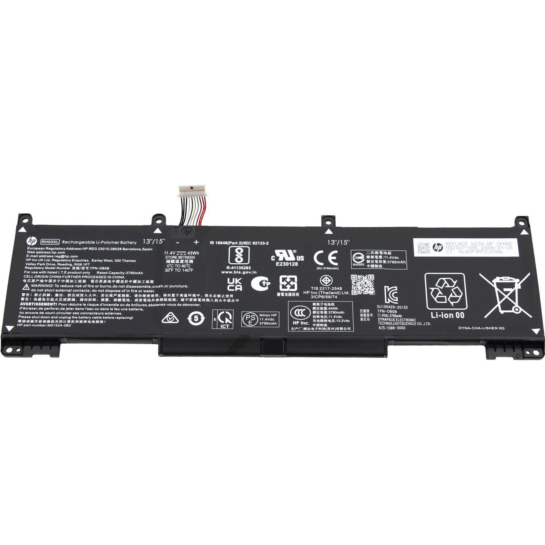 HP M01524-172 (3 Zellen, 3790 mAh), Notebook Akku
