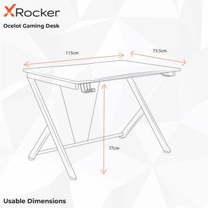 Produktbild X Rocker X-Rocker Ocelot Gaming Bureau - Esports - Carbon look - Zwart - Blauw