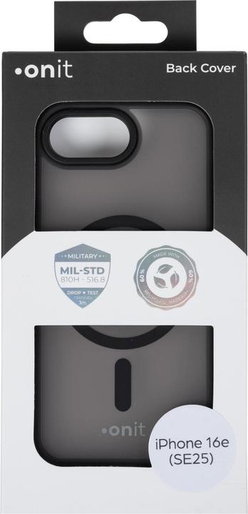Produktbild Onit Back Cover Armorix iPhone 16e Schwarz matt, Grundfarbe (Apple iPhone 16e)