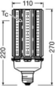 Produktbild Ledvance HQL LED P 11700LM 90W 827 E40 (E40, 90 W, 11700 lm, 1 x, E)