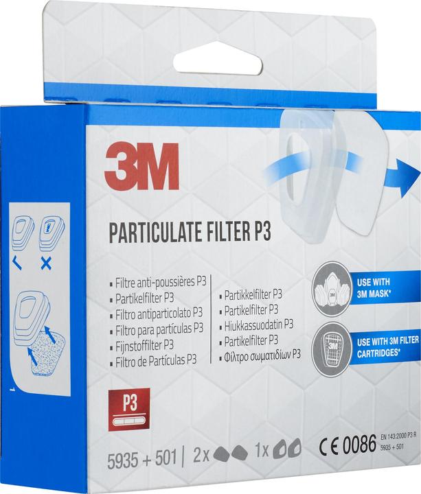 Actual product image 3M Particle filter for 6000 and 6500 series (Replacement respirator filter)