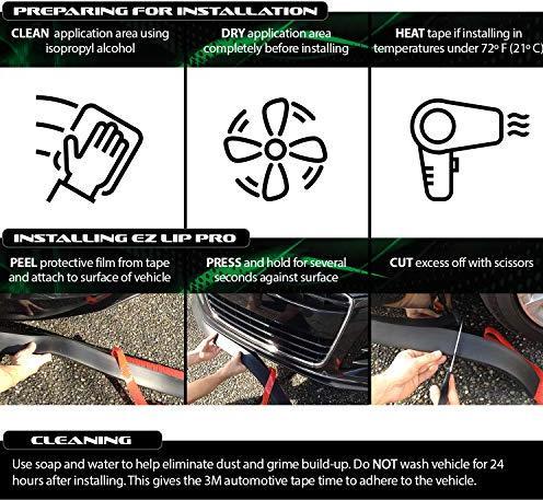 Produktbild Ezlip EZ Lippe pro universal flexibel - Spoilerlippe inkl. Montagematerial (Schwarz, 1x)