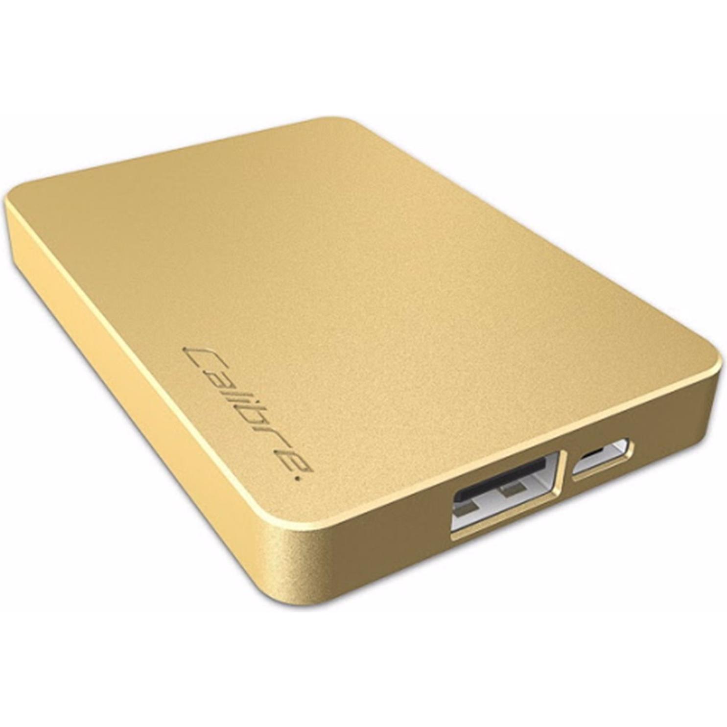 Calibre Schnelllade-Akku mit 2500mAh und Vibrationsanzeige für iPad (2500 mAh), Powerbank, Gold