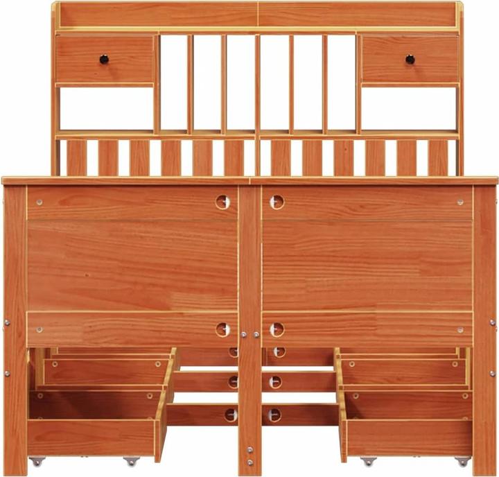 Produktbild vidaXL Bett mit Regal (135 x 190 cm)
