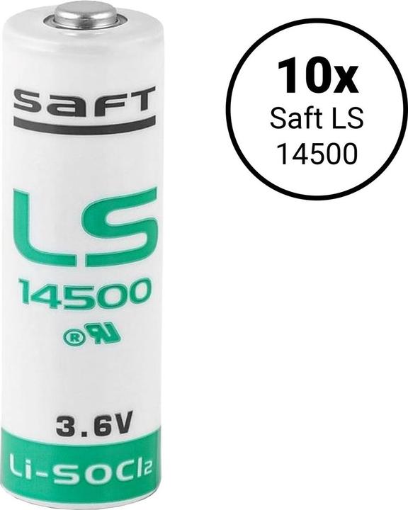 Saft LS 14500 Li-Soci2 (AA Mignon) - 10 Batterien (10 Stk., AA, 2600 mAh)