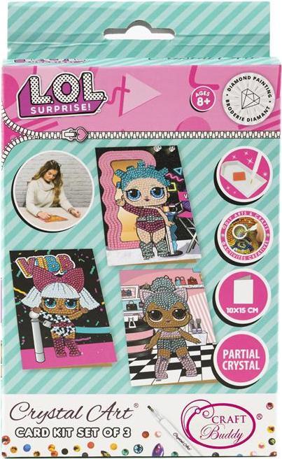 Actual product image Craft Buddy LOL Characters, Card Set 10x15cm Crystal Art