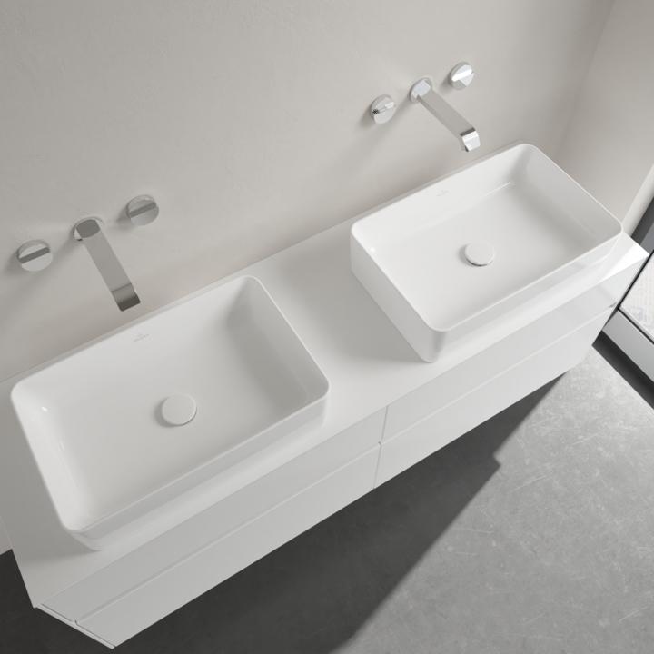 Immagine prodotto Villeroy & Boch V&B Lavabo da appoggio COLLARO 560x360mm, angolare, senza foro per rubinetto bianco (360 mm, 560 mm)