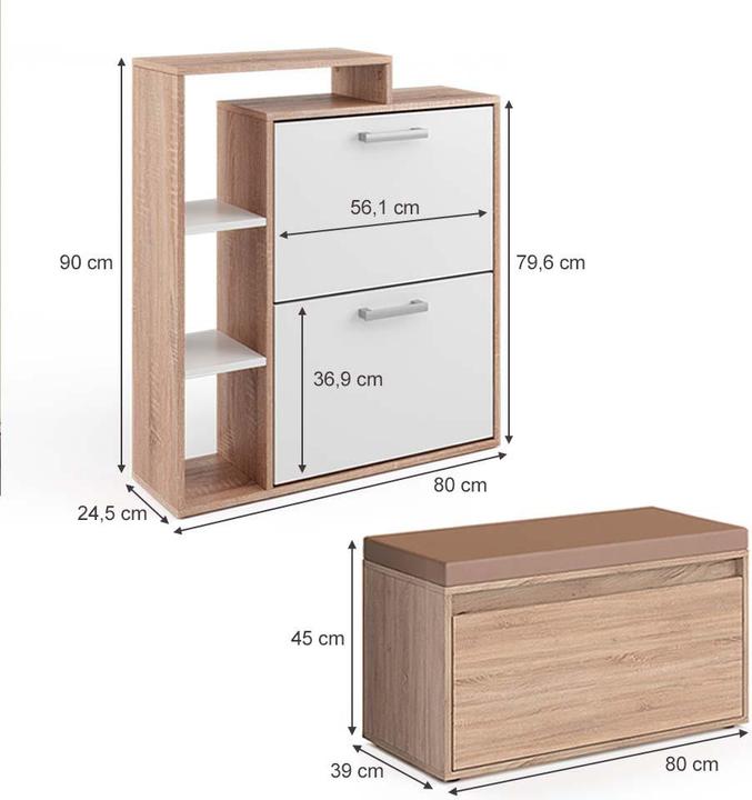 Produktbild Vicco Orlando (80 x 39 x 90 cm)