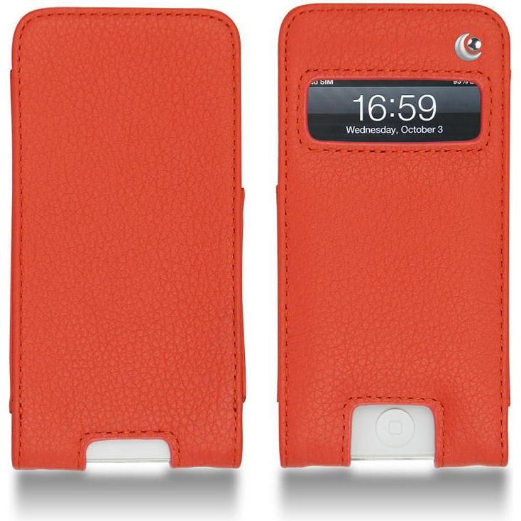 Noreve Lederschutzhülle (Apple iPhone 5), Smartphone Hülle, Orange