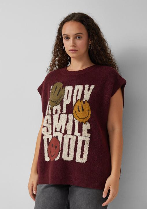 Produktbild s.Oliver Strickpullover Pullunder mit platziertem Jaquardmuster (48)