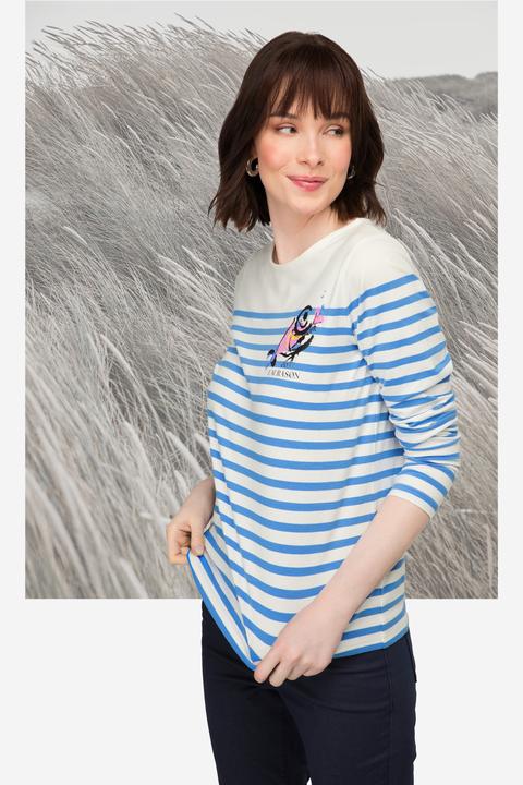 Produktbild Laurasøn T-Shirt, Ringel, Fisch Motiv, Rundhals, Langarm (XL)