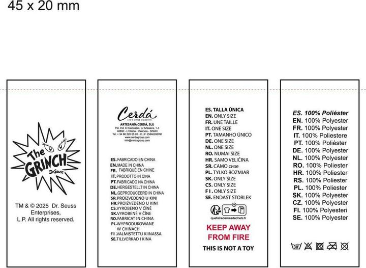 Image du produit Universal Textiles The Grinch Kindermütze Grün (Taille unique)