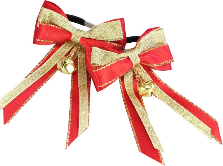 Produktbild Showquest Haargummis mit Schleifen und Glöckchen (100% Ribbon)