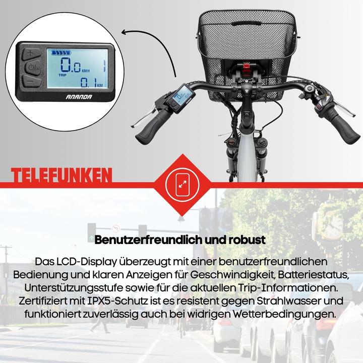 Actual product image Telefunken Multitalent RC822, City E-Bike, Motor power 250 W, Wheel size 28 ", Warranty 24 month(s), White (48 cm)