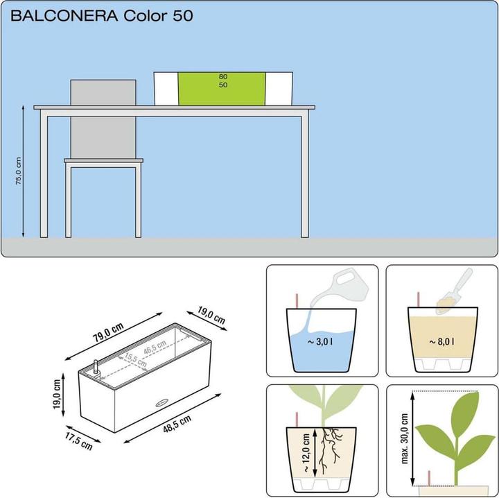 Productafbeelding Lechuza Balconera Kleur (79 x 19 x 19 cm)