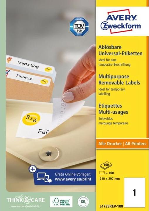 Image du produit Avery Étiquettes universelles