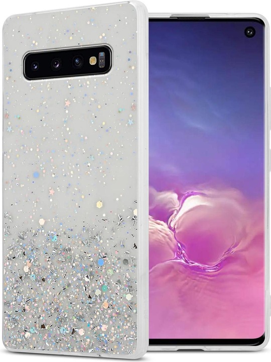 Actual product image Cadorabo TPU cover sparkling glitter (Samsung Galaxy S10)