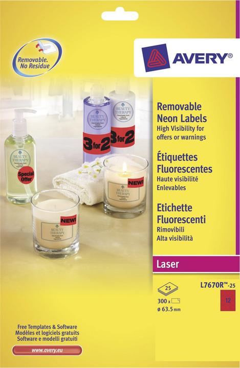 Produktbild Avery Neon-Etiketten