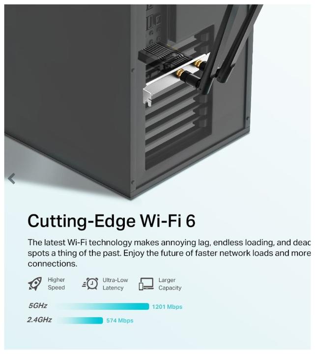 Actual product image TP-Link Archer TX20E Wi-Fi 6 PCIe adapter AX1800 Bluetooth 5.2 (Mini PCI Express)