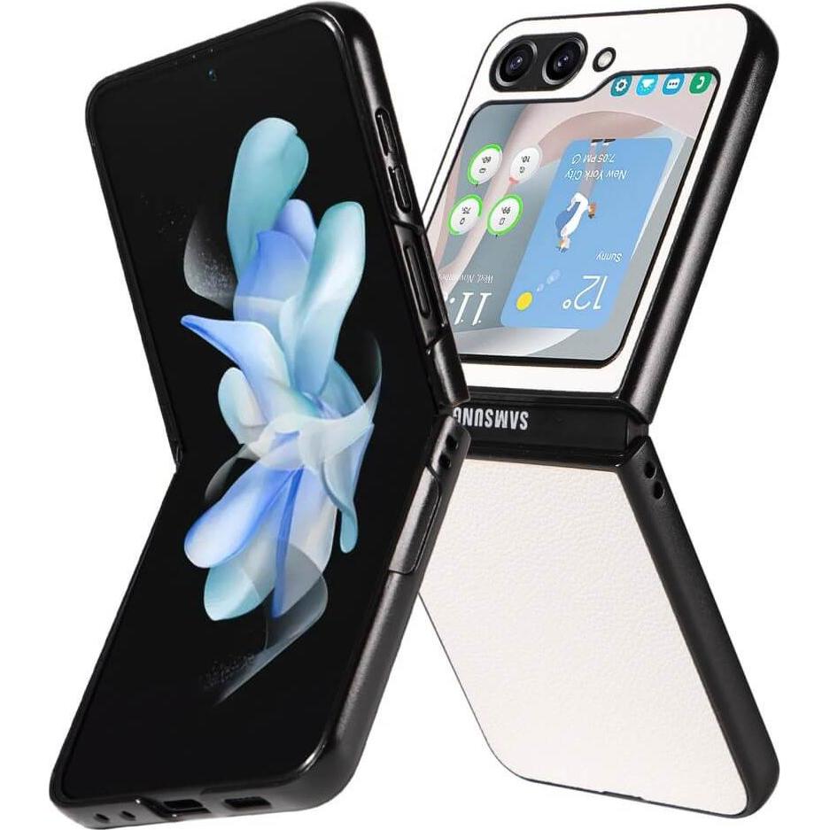 Cover-Discount Galaxy Z Flip5 - Hybrid Schutzhülle weiss (Samsung Galaxy Z Flip5), Smartphone Hülle, Weiss